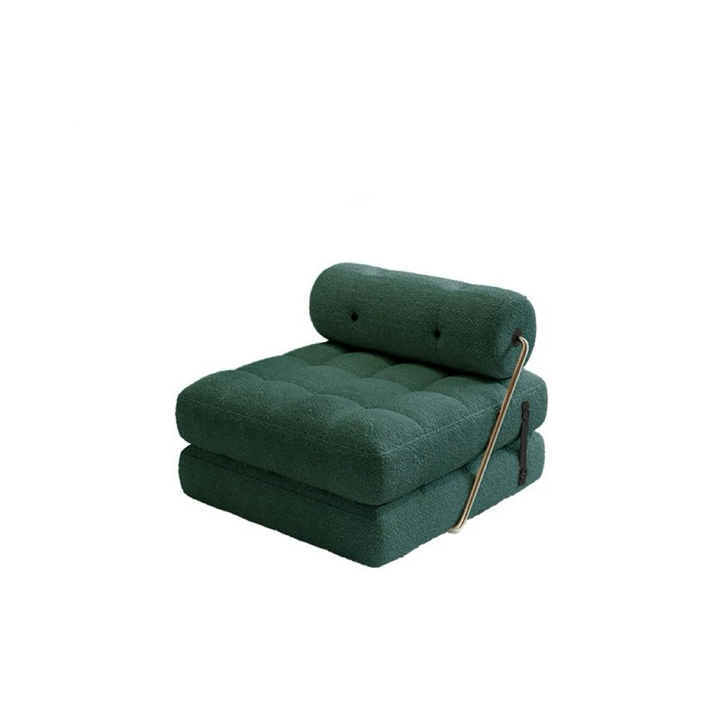 🛋️Fabric single foldable sofa, Nordic style home lazy small apartment comfortable sofa bed