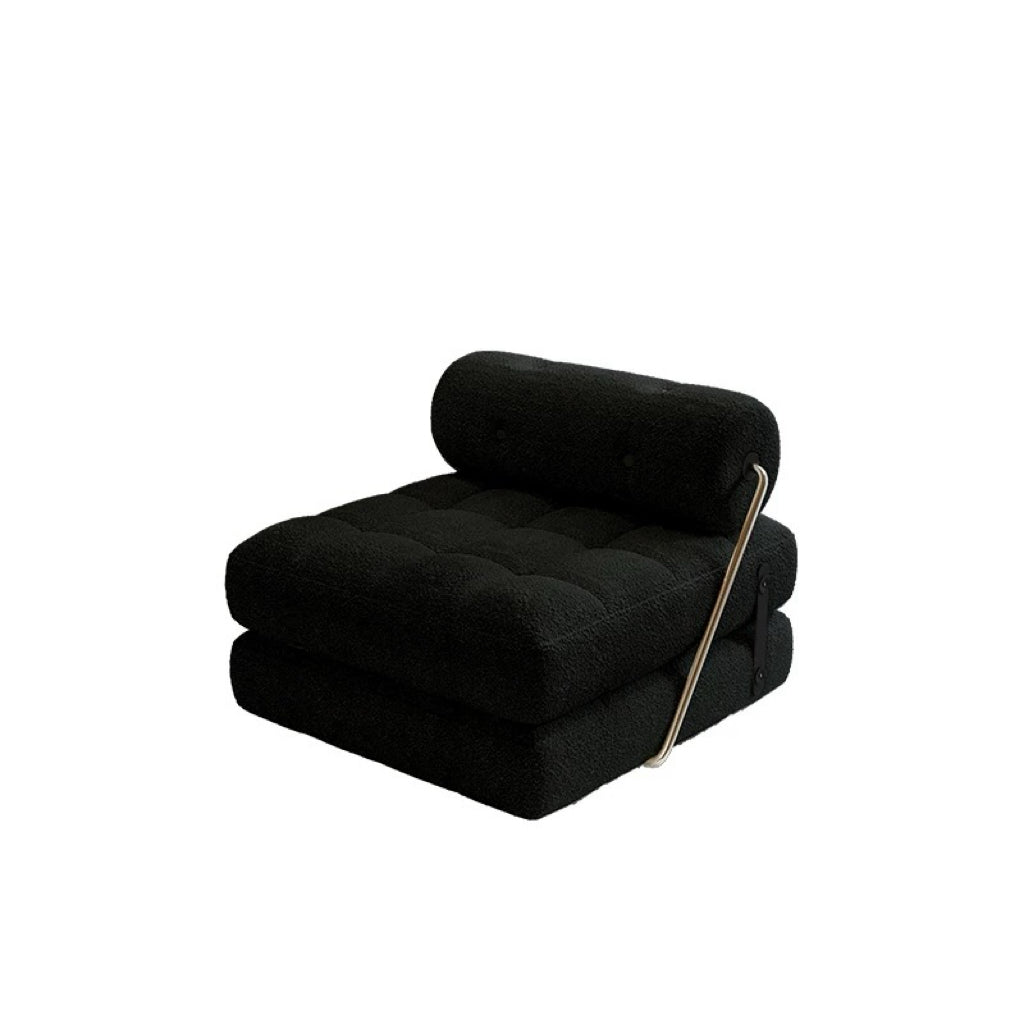 🛋️Fabric single foldable sofa, Nordic style home lazy small apartment comfortable sofa bed