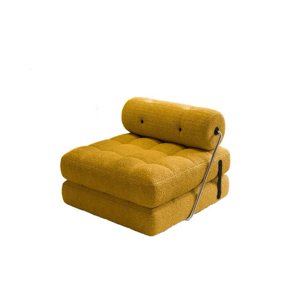 🛋️Fabric single foldable sofa, Nordic style home lazy small apartment comfortable sofa bed