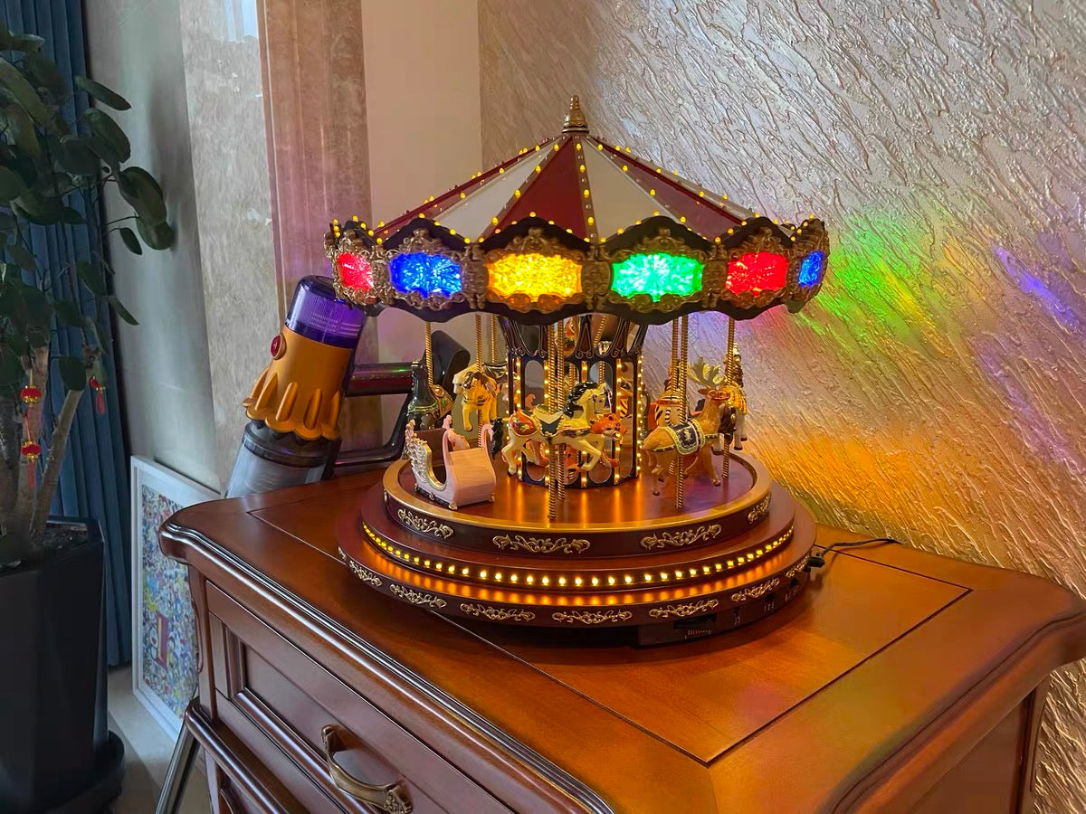 🎁Luminous Trojan Retro Music Box Girls Girlfriend Children Birthday Gift Christmas Gift