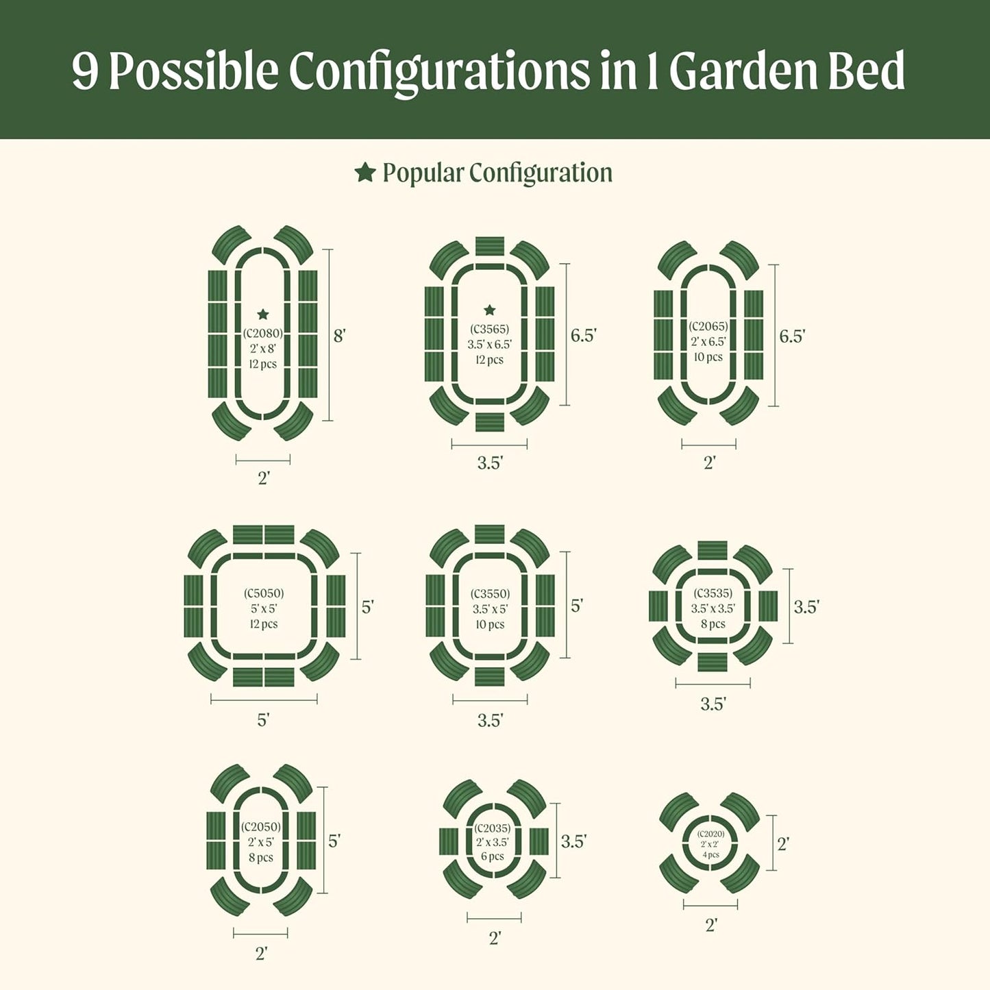 ✨Outdoor raised garden bed kit for vegetables and flowers, 17-inch high, 8-foot x 2-foot metal raised flower bed