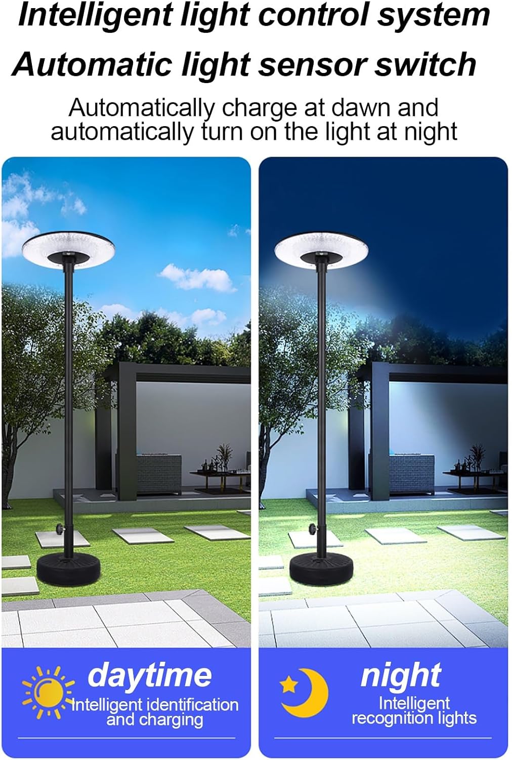 🎉Solar Waterproof Dish Moving & Lifting Outdoor LED Floor Lamps