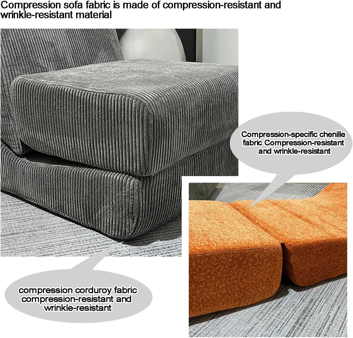 🛋️Boxed compression sofa, folding sofa bed, portable folding chair bed, comfortable floor sofa lounge chair
