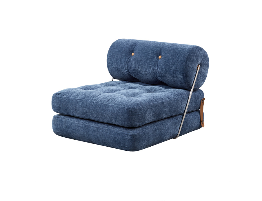 🛋️Fabric single foldable sofa, Nordic style home lazy small apartment comfortable sofa bed