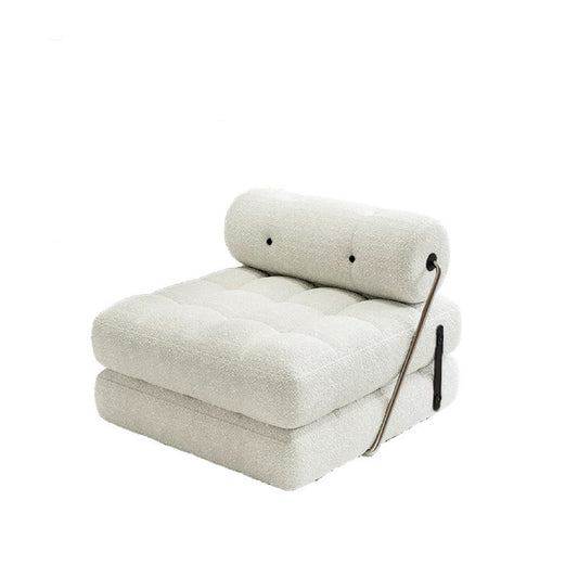 🛋️Fabric single foldable sofa, Nordic style home lazy small apartment comfortable sofa bed