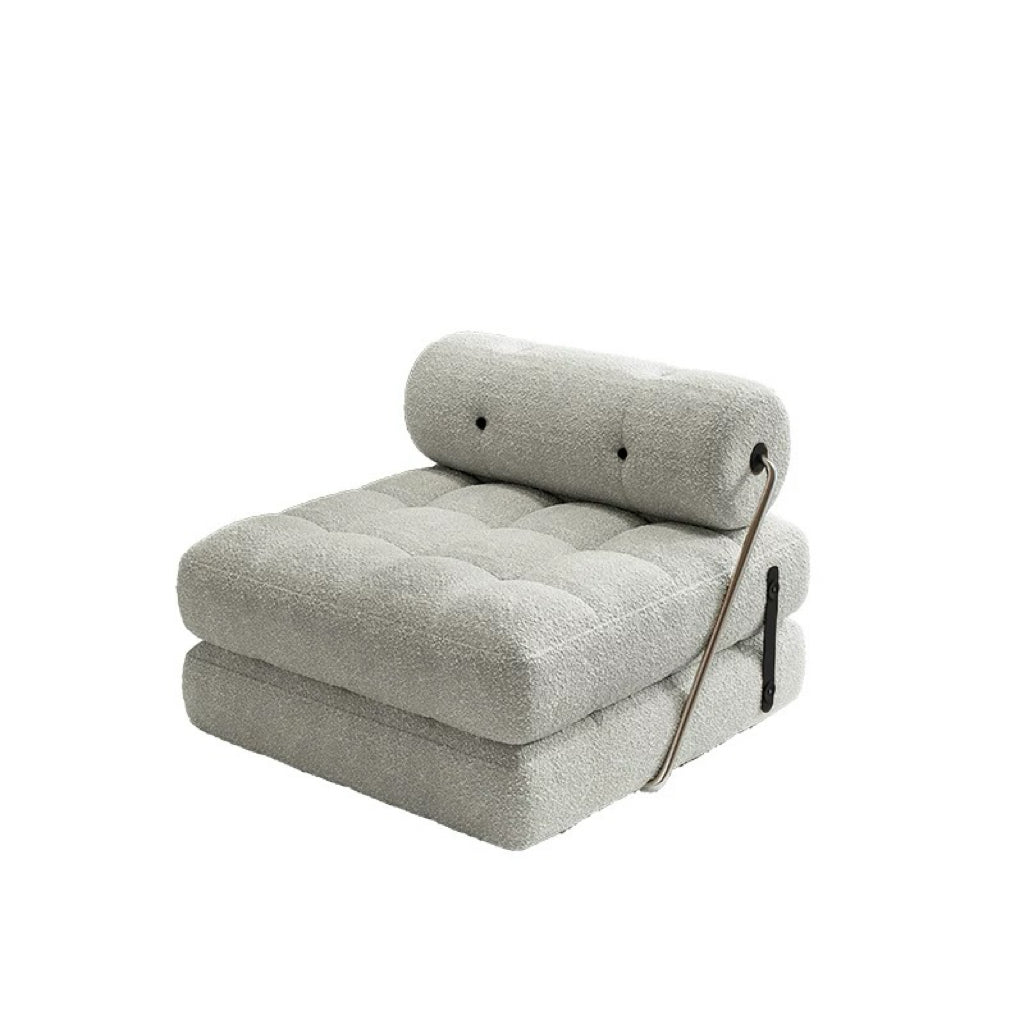 🛋️Fabric single foldable sofa, Nordic style home lazy small apartment comfortable sofa bed