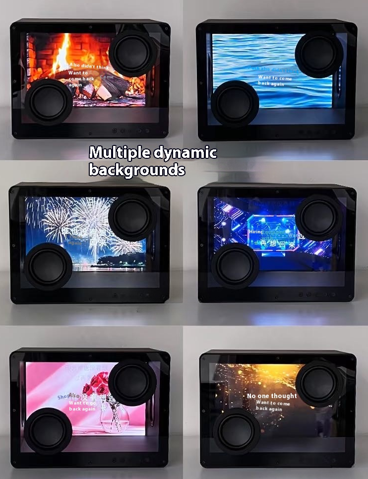 🎵Suspended lyrics speaker transparent subtitle display desktop wireless Bluetooth speaker living room decoration