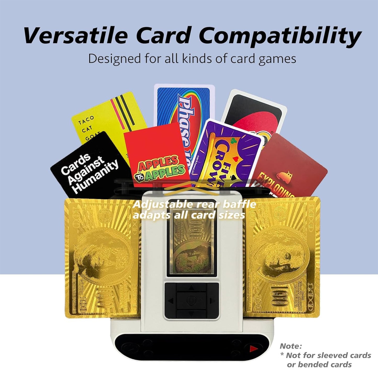 🃏All-in-one automatic shuffler and programmable dealer with remote control, ultra-quiet, rechargeable, 360° rotation, suitable for all card games