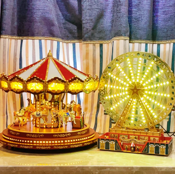 🎁Luminous Trojan Retro Music Box Girls Girlfriend Children Birthday Gift Christmas Gift